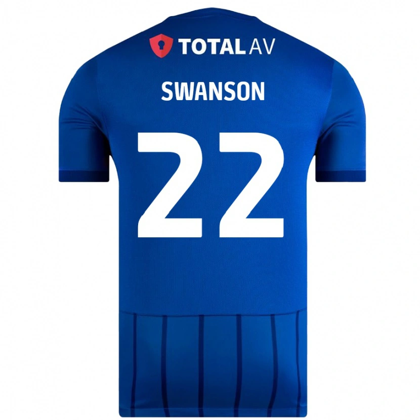 Danxen Heren Zak Swanson #22 Blauw Thuisshirt Thuistenue 2024/25 T-Shirt