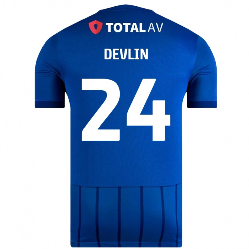 Danxen Heren Terry Devlin #24 Blauw Thuisshirt Thuistenue 2024/25 T-Shirt