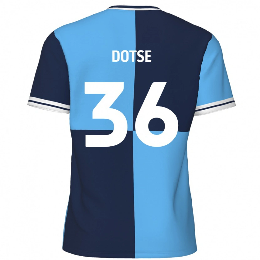 Danxen Heren Jahiem Dotse #36 Hemelsblauw Donkerblauw Thuisshirt Thuistenue 2024/25 T-Shirt