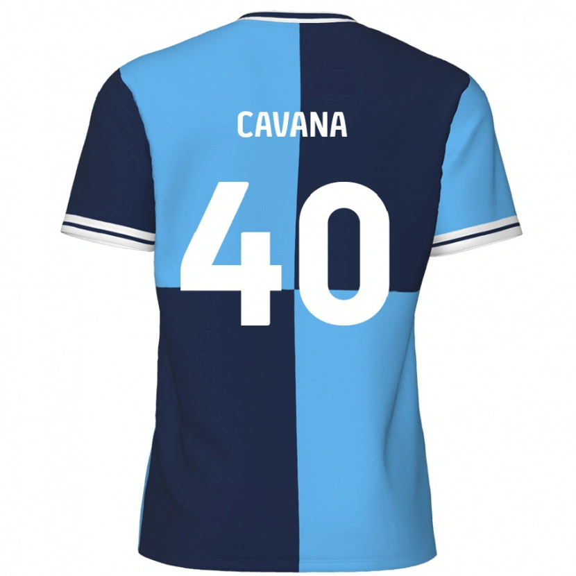 Danxen Heren Max Cavana #40 Hemelsblauw Donkerblauw Thuisshirt Thuistenue 2024/25 T-Shirt