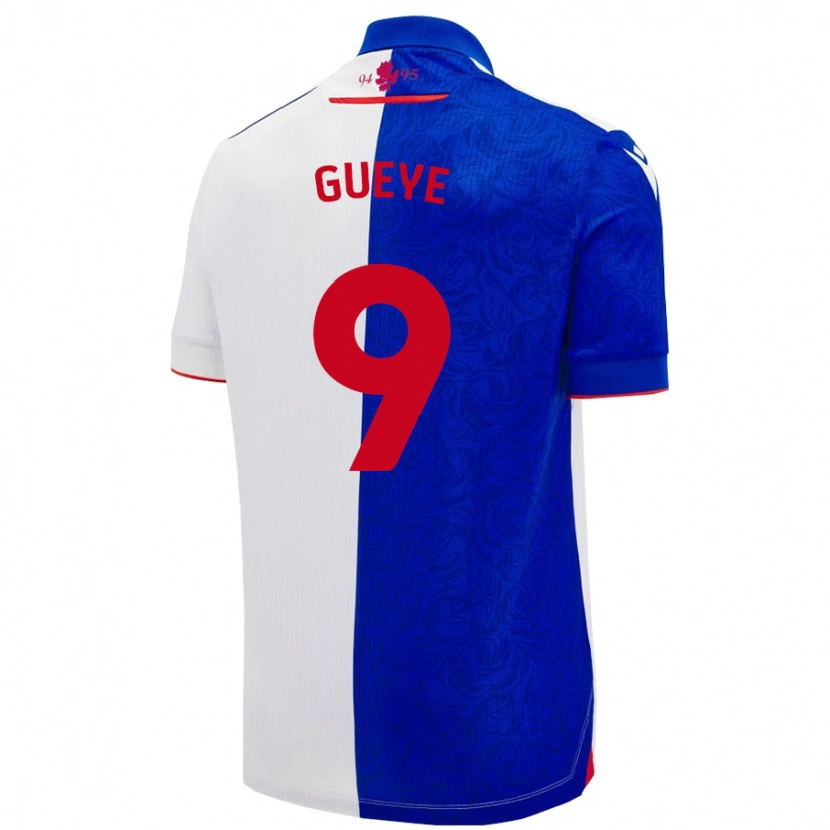 Danxen Heren Makhtar Gueye #9 Hemelsblauw Wit Thuisshirt Thuistenue 2024/25 T-Shirt