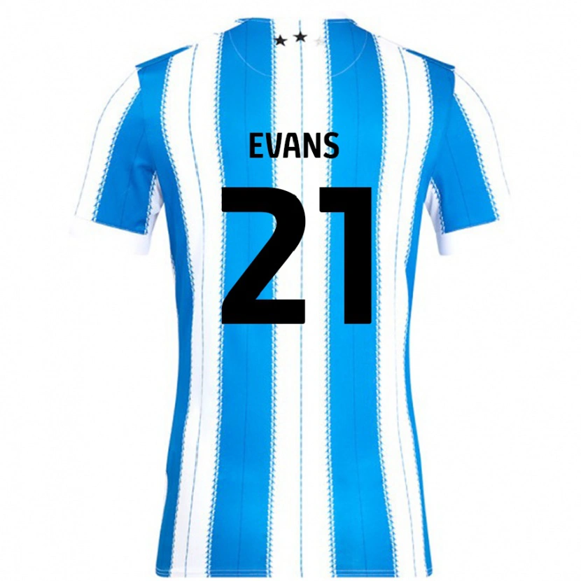 Danxen Heren Antony Evans #21 Blauw Wit Thuisshirt Thuistenue 2024/25 T-Shirt