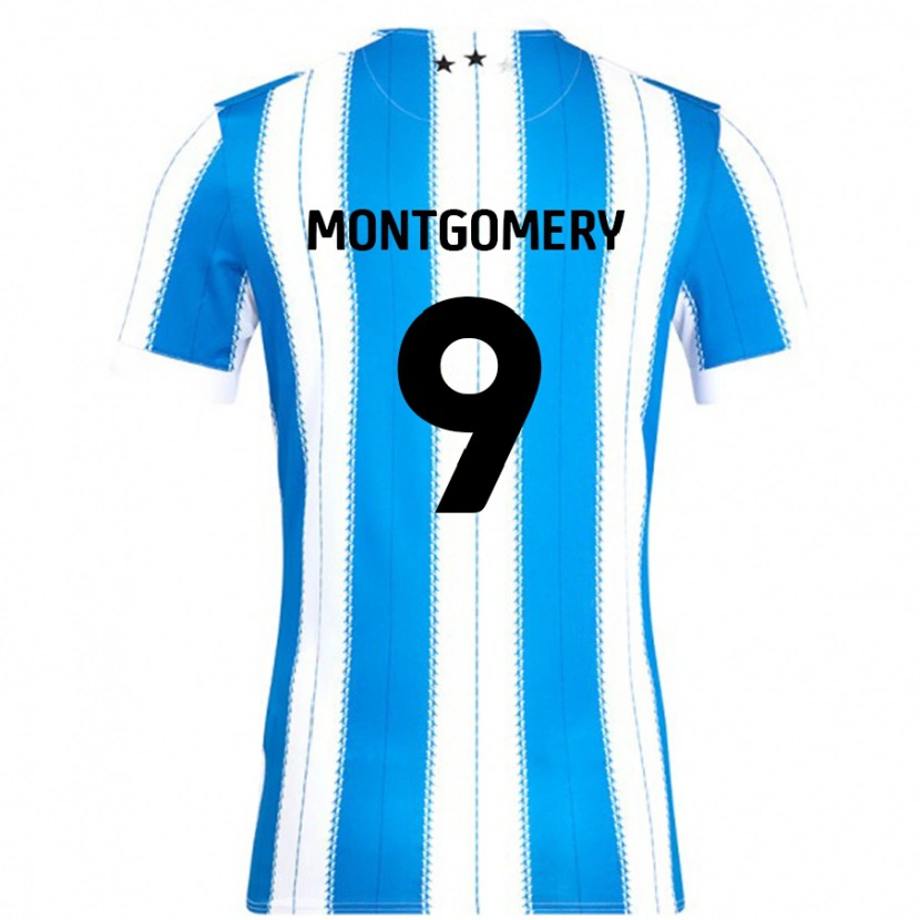 Danxen Heren Ria Montgomery #9 Blauw Wit Thuisshirt Thuistenue 2024/25 T-Shirt