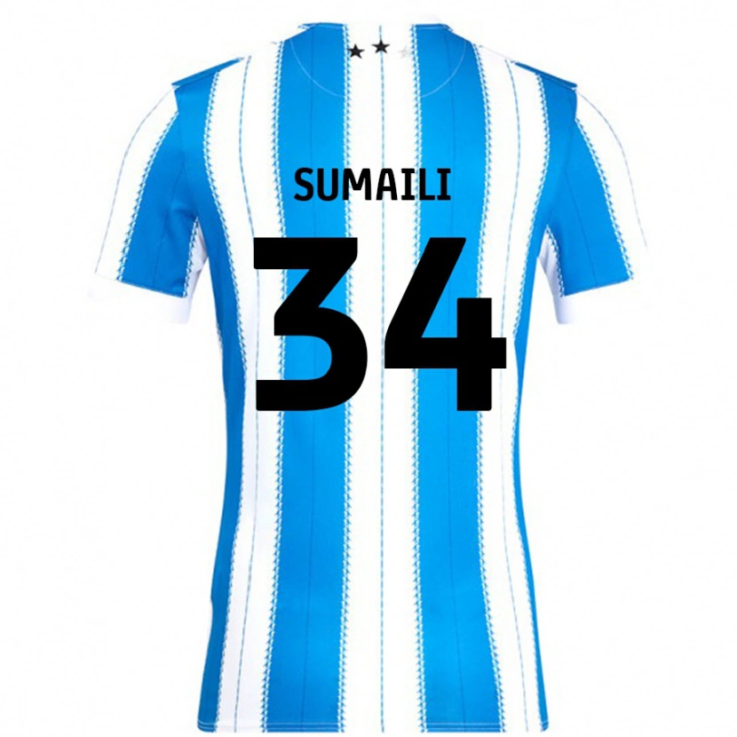 Danxen Heren Falone Sumaili #34 Blauw Wit Thuisshirt Thuistenue 2024/25 T-Shirt