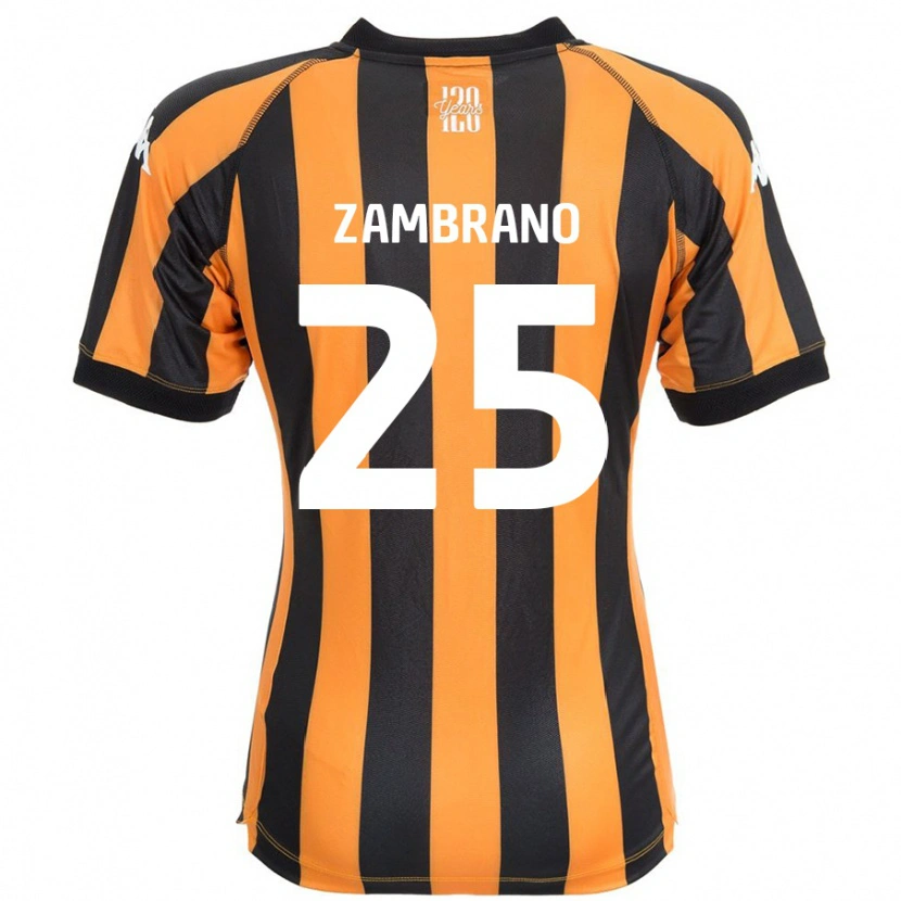 Danxen Heren Óscar Zambrano #25 Zwart Amber Thuisshirt Thuistenue 2024/25 T-Shirt