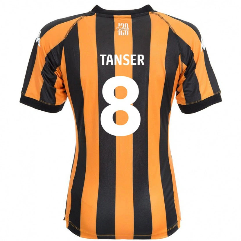 Danxen Heren Ellie Tanser #8 Zwart Amber Thuisshirt Thuistenue 2024/25 T-Shirt