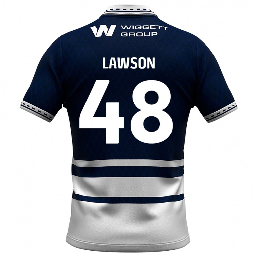 Danxen Heren Sha'mar Lawson #48 Marineblauw Wit Thuisshirt Thuistenue 2024/25 T-Shirt