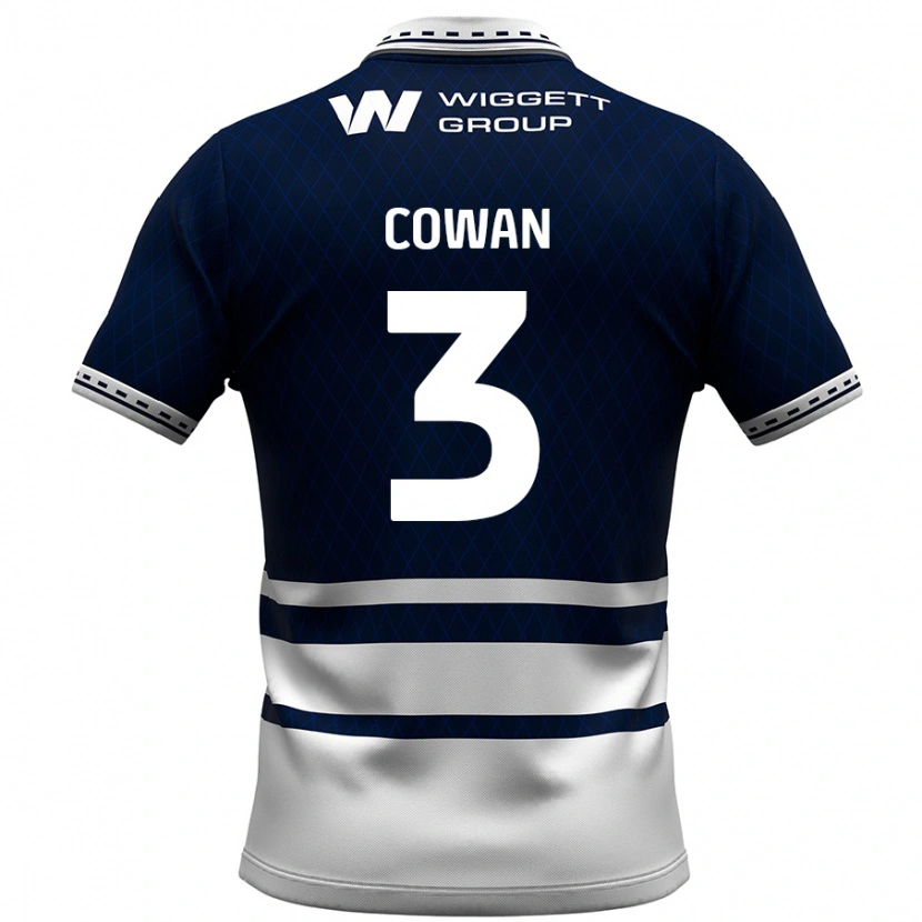 Danxen Heren Leanne Cowan #3 Marineblauw Wit Thuisshirt Thuistenue 2024/25 T-Shirt