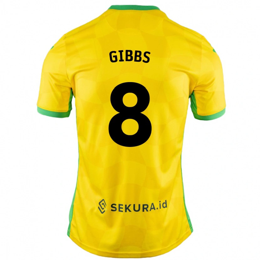 Danxen Heren Liam Gibbs #8 Geel Groen Thuisshirt Thuistenue 2024/25 T-Shirt