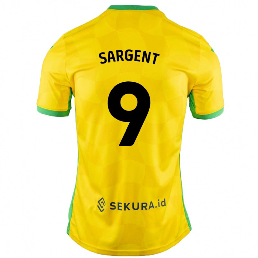 Danxen Heren Josh Sargent #9 Geel Groen Thuisshirt Thuistenue 2024/25 T-Shirt