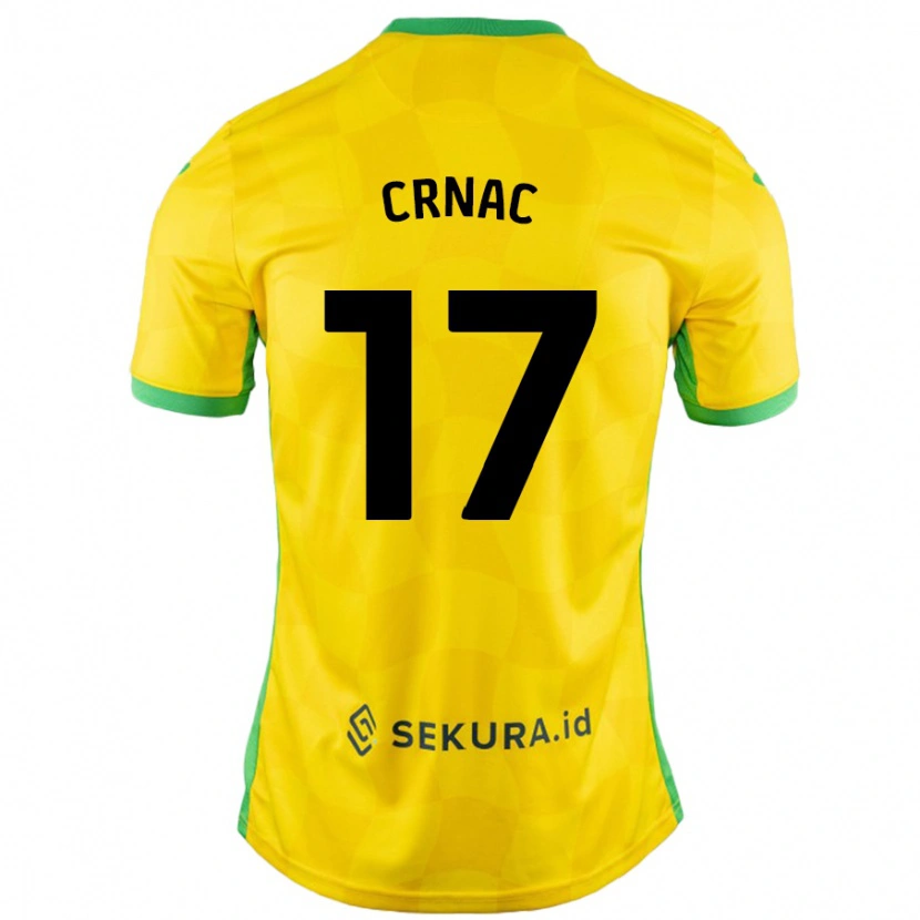 Danxen Heren Ante Crnac #17 Geel Groen Thuisshirt Thuistenue 2024/25 T-Shirt