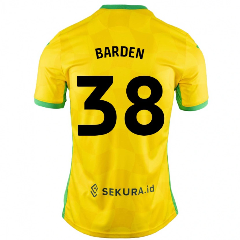 Danxen Heren Daniel Barden #38 Geel Groen Thuisshirt Thuistenue 2024/25 T-Shirt