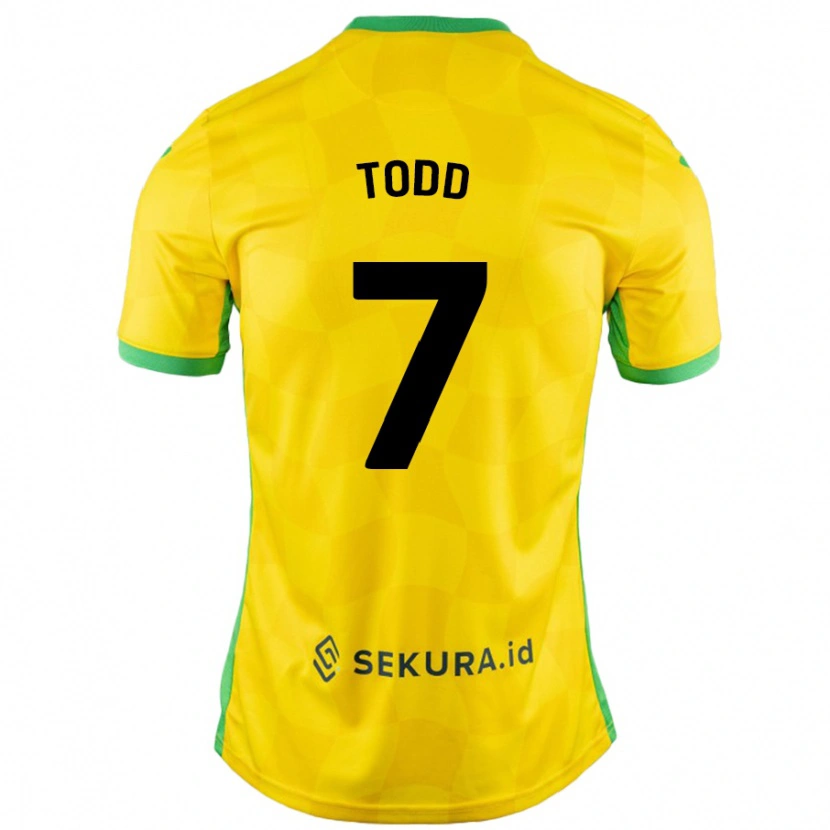 Danxen Heren Megan Todd #7 Geel Groen Thuisshirt Thuistenue 2024/25 T-Shirt