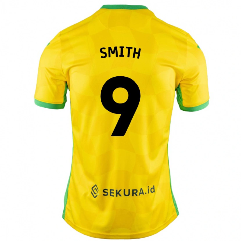 Danxen Heren Ellie Smith #9 Geel Groen Thuisshirt Thuistenue 2024/25 T-Shirt