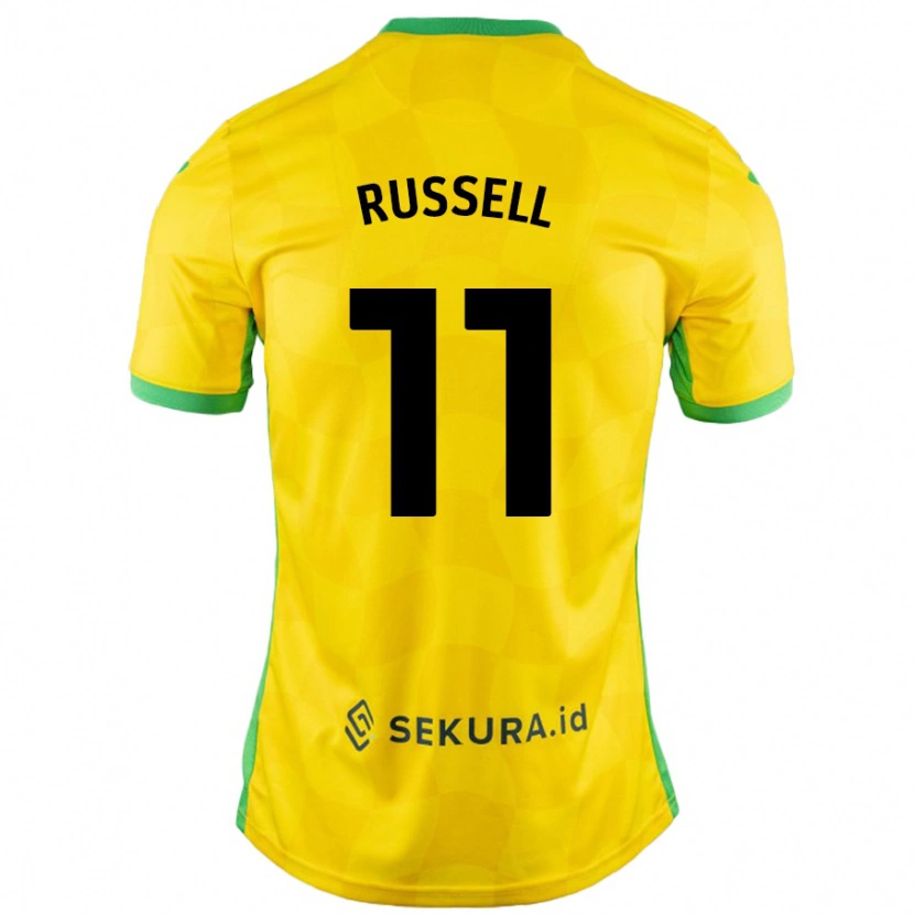 Danxen Heren Rebecca Russell #11 Geel Groen Thuisshirt Thuistenue 2024/25 T-Shirt