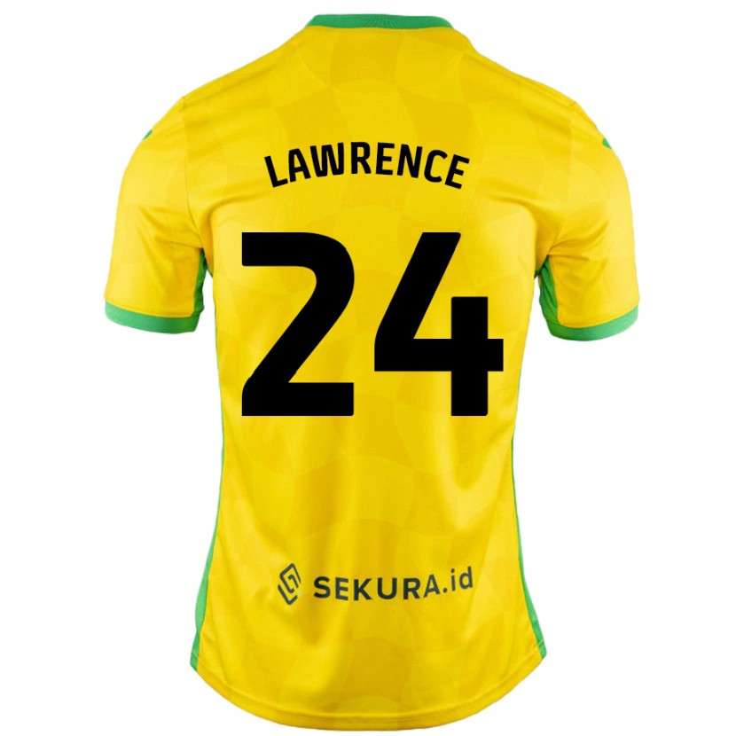 Danxen Heren Rachel Lawrence #24 Geel Groen Thuisshirt Thuistenue 2024/25 T-Shirt