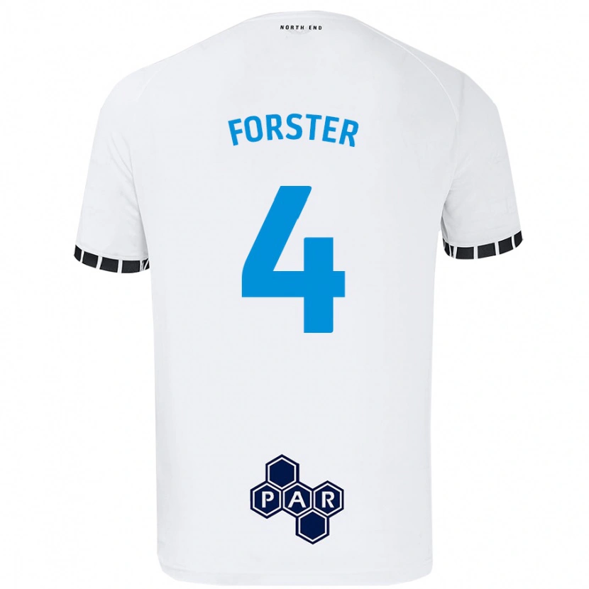 Danxen Heren Hannah Forster #4 Wit Thuisshirt Thuistenue 2024/25 T-Shirt