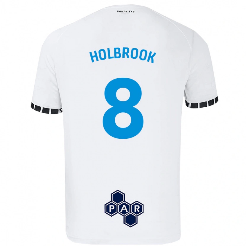 Danxen Heren Jess Holbrook #8 Wit Thuisshirt Thuistenue 2024/25 T-Shirt