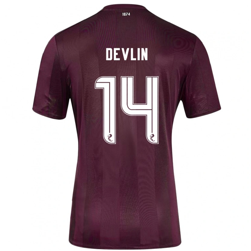 Danxen Heren Cammy Devlin #14 Bordeauxrood Thuisshirt Thuistenue 2024/25 T-Shirt