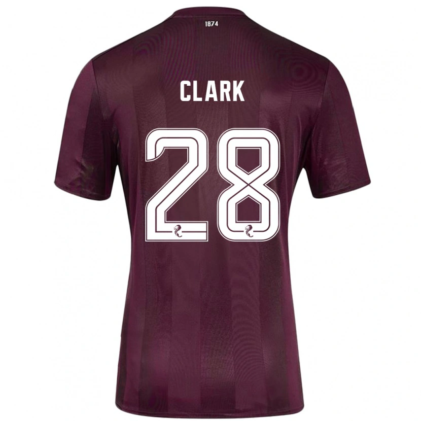 Danxen Heren Zander Clark #28 Bordeauxrood Thuisshirt Thuistenue 2024/25 T-Shirt