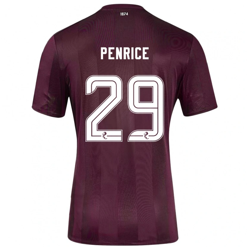 Danxen Heren James Penrice #29 Bordeauxrood Thuisshirt Thuistenue 2024/25 T-Shirt