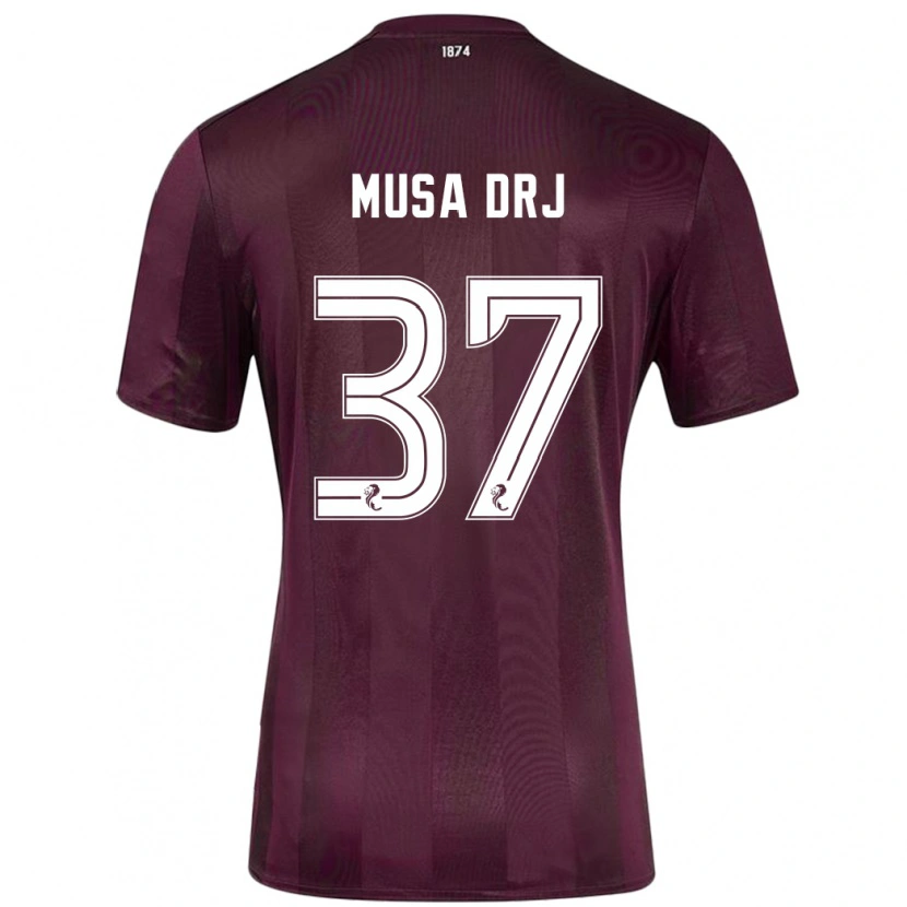 Danxen Heren Musa Drammeh #37 Bordeauxrood Thuisshirt Thuistenue 2024/25 T-Shirt