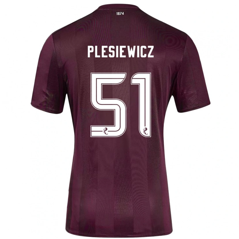 Danxen Heren Szymon Plesiewicz #51 Bordeauxrood Thuisshirt Thuistenue 2024/25 T-Shirt