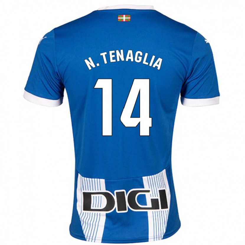 Danxen Heren Nahuel Tenaglia #14 Blauw Thuisshirt Thuistenue 2024/25 T-Shirt