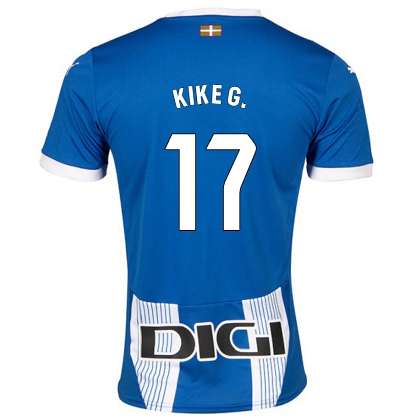 Danxen Heren Kike García #17 Blauw Thuisshirt Thuistenue 2024/25 T-Shirt