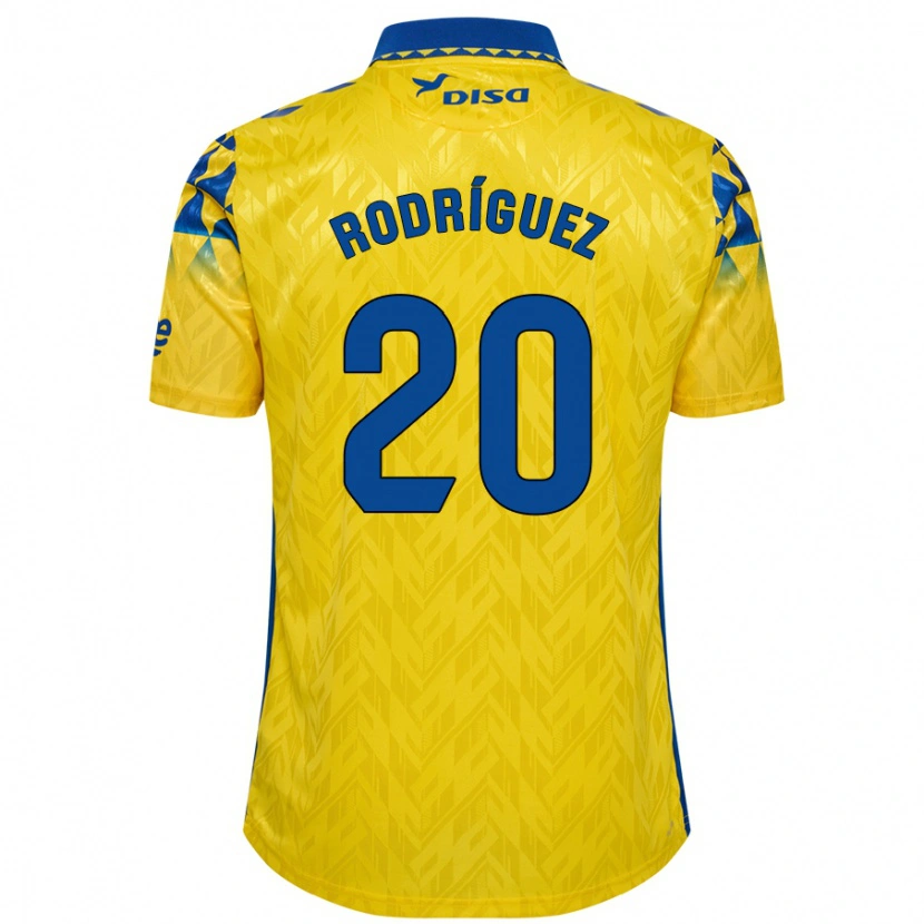 Danxen Heren Kirian Rodríguez #20 Geel Blauw Thuisshirt Thuistenue 2024/25 T-Shirt