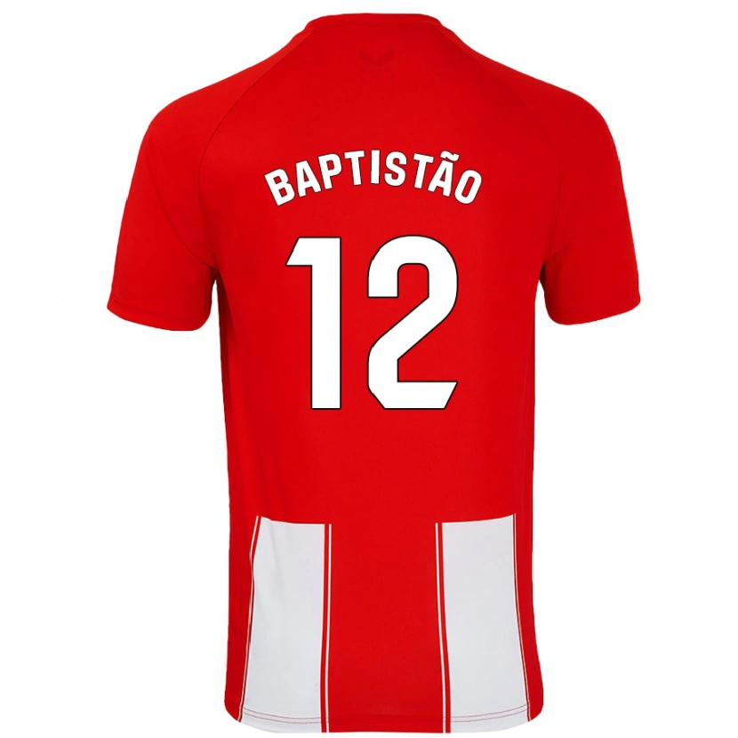 Danxen Heren Léo Baptistão #12 Rood Wit Thuisshirt Thuistenue 2024/25 T-Shirt