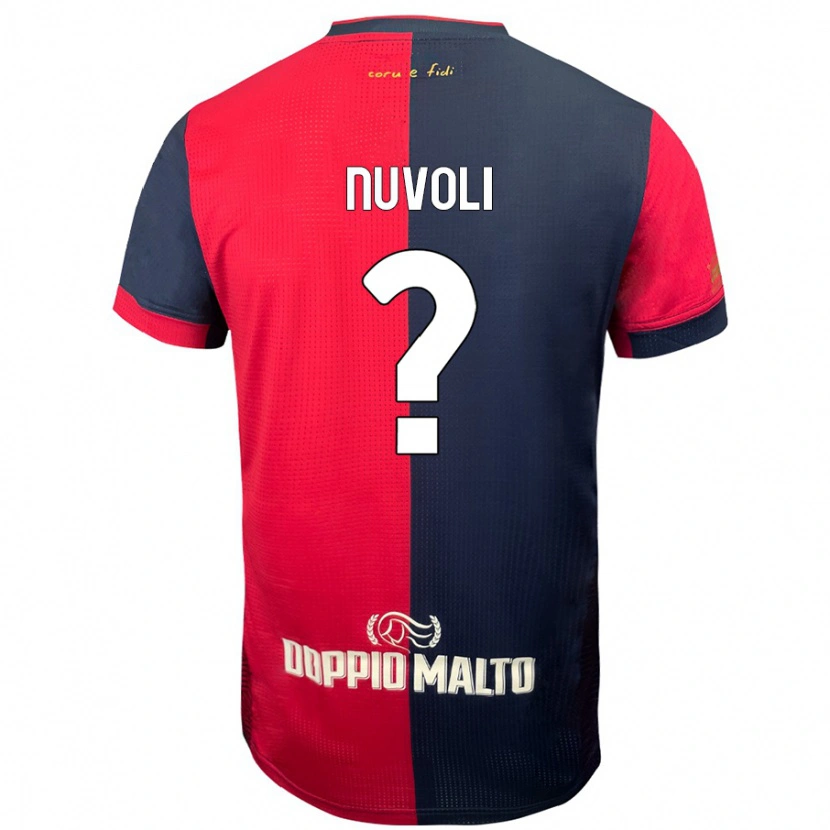 Danxen Heren Matteo Nuvoli #0 Rood Donkerder Blauw Thuisshirt Thuistenue 2024/25 T-Shirt