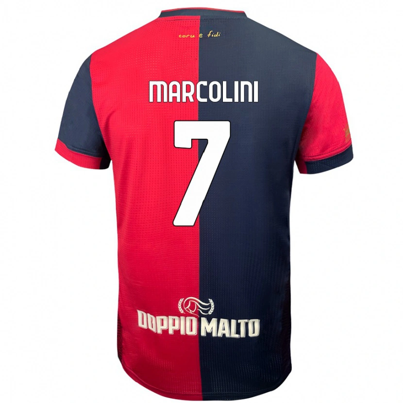 Danxen Heren Diego Marcolini #7 Rood Donkerder Blauw Thuisshirt Thuistenue 2024/25 T-Shirt