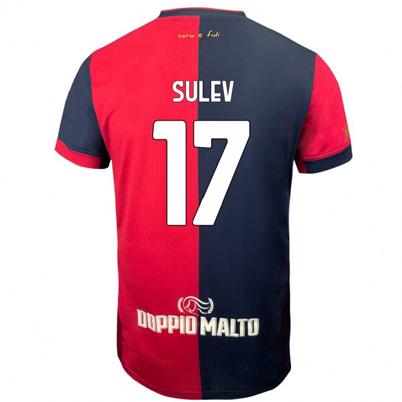 Danxen Heren Ivan Sulev #17 Rood Donkerder Blauw Thuisshirt Thuistenue 2024/25 T-Shirt