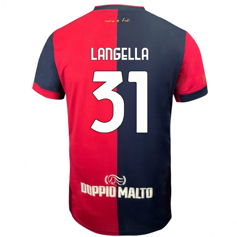 Danxen Heren Matteo Langella #31 Rood Donkerder Blauw Thuisshirt Thuistenue 2024/25 T-Shirt