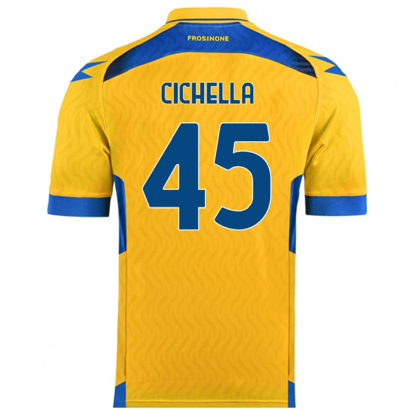 Danxen Heren Matteo Cichella #45 Geel Thuisshirt Thuistenue 2024/25 T-Shirt