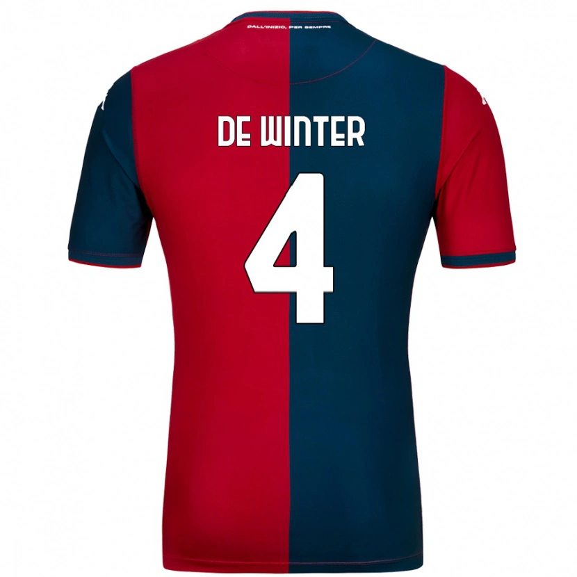 Danxen Heren Koni De Winter #4 Rood Donkerblauw Thuisshirt Thuistenue 2024/25 T-Shirt