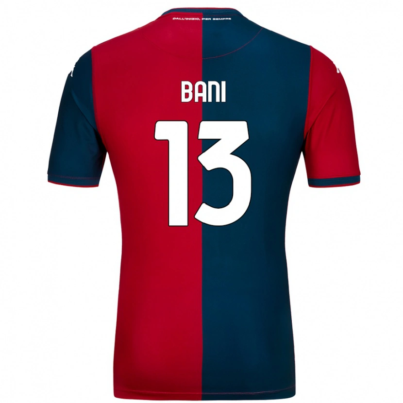 Danxen Heren Mattia Bani #13 Rood Donkerblauw Thuisshirt Thuistenue 2024/25 T-Shirt