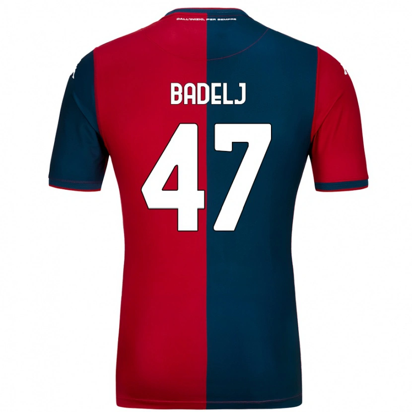 Danxen Heren Milan Badelj #47 Rood Donkerblauw Thuisshirt Thuistenue 2024/25 T-Shirt