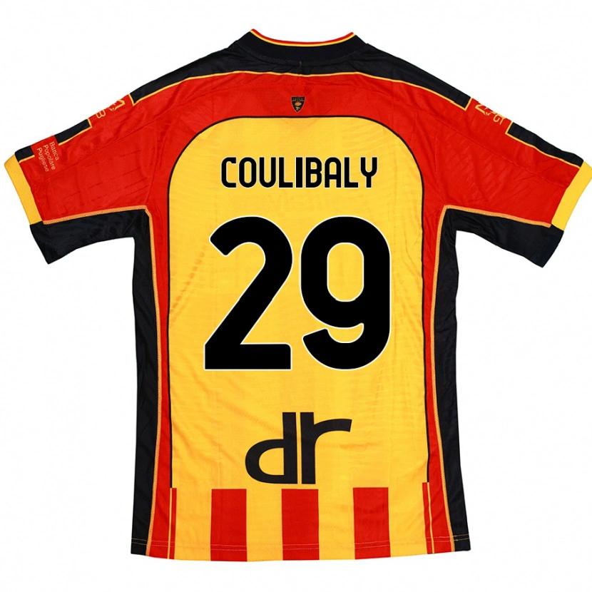 Danxen Heren Lassana Coulibaly #29 Geel Rood Thuisshirt Thuistenue 2024/25 T-Shirt