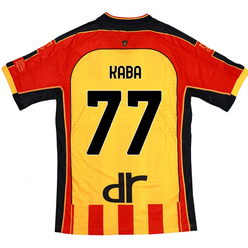 Danxen Heren Mohamed Kaba #77 Geel Rood Thuisshirt Thuistenue 2024/25 T-Shirt