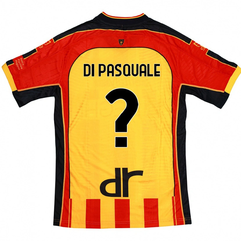 Danxen Heren Alessandro Di Pasquale #0 Geel Rood Thuisshirt Thuistenue 2024/25 T-Shirt