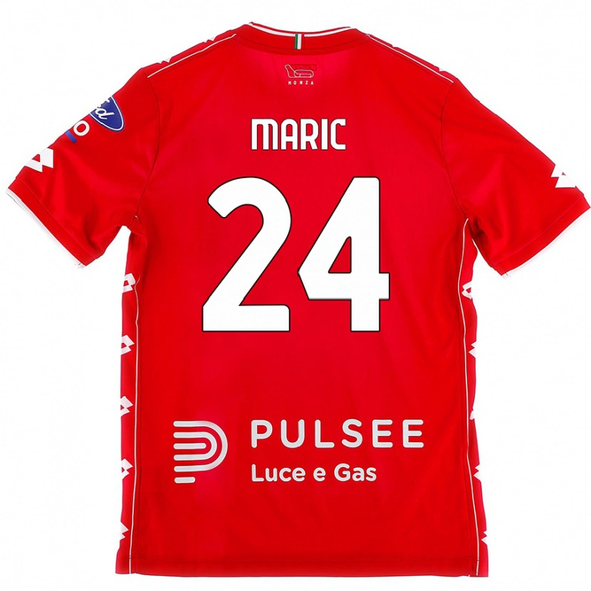 Danxen Heren Mirko Maric #24 Rood Wit Thuisshirt Thuistenue 2024/25 T-Shirt