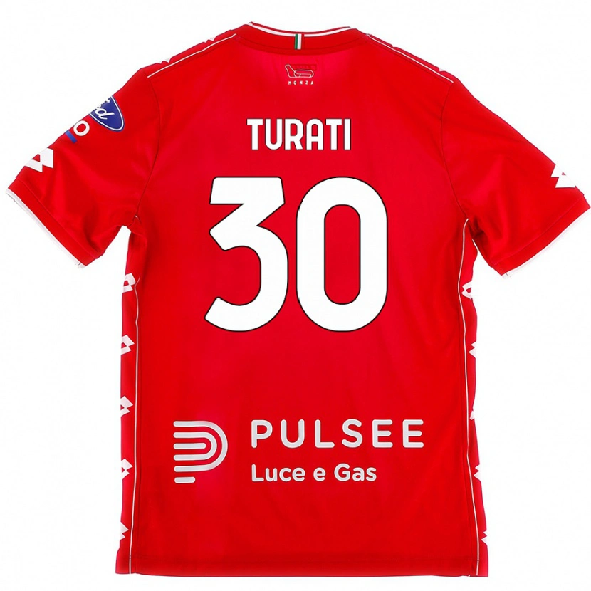 Danxen Heren Stefano Turati #30 Rood Wit Thuisshirt Thuistenue 2024/25 T-Shirt