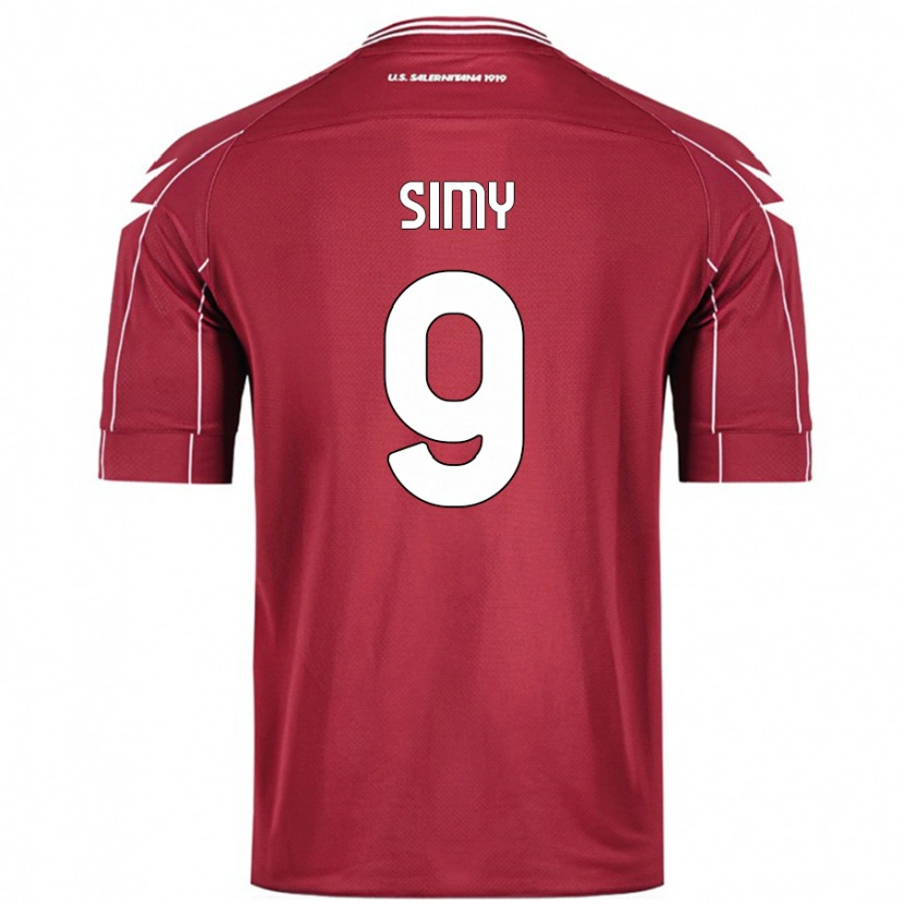 Danxen Heren Simy #9 Bordeauxrood Thuisshirt Thuistenue 2024/25 T-Shirt