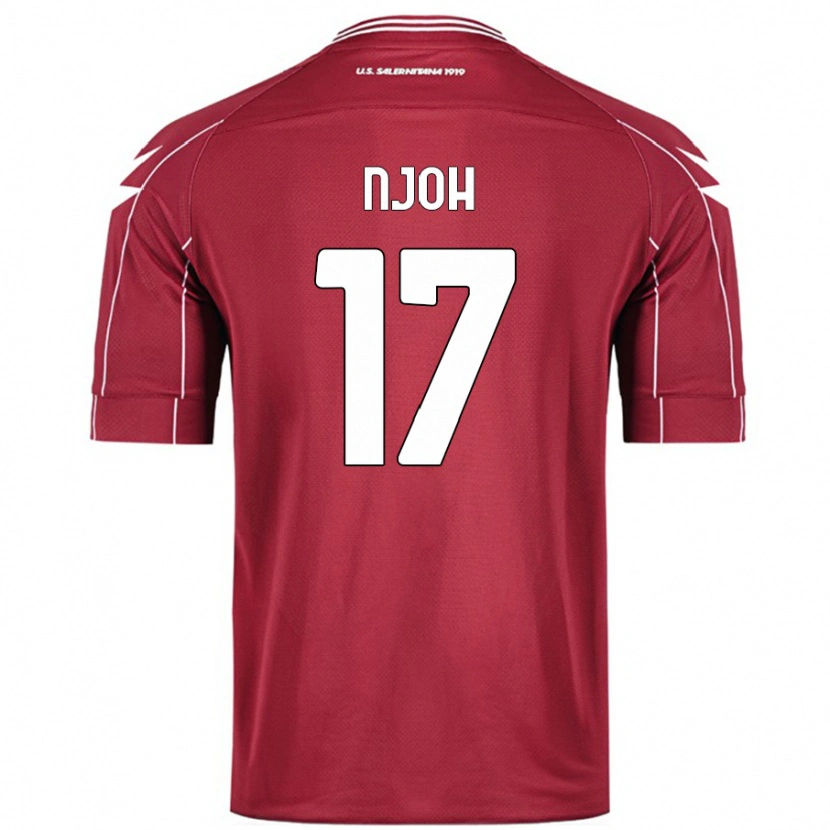 Danxen Heren Lilian Njoh #17 Bordeauxrood Thuisshirt Thuistenue 2024/25 T-Shirt