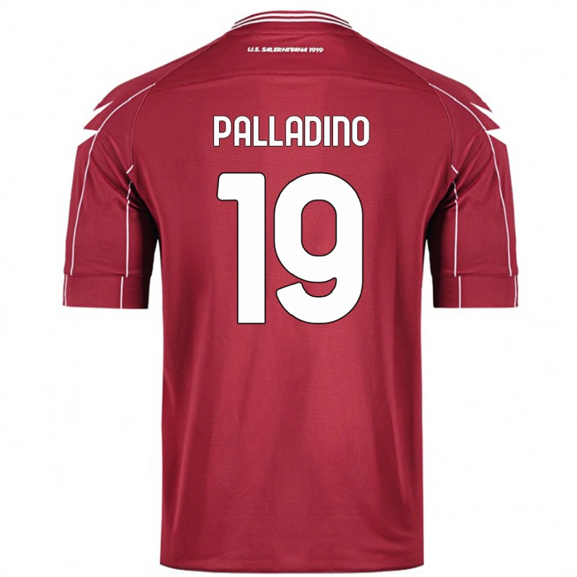 Danxen Heren Alfonso Palladino #19 Bordeauxrood Thuisshirt Thuistenue 2024/25 T-Shirt