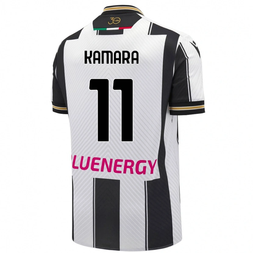 Danxen Heren Hassane Kamara #11 Wit Zwart Thuisshirt Thuistenue 2024/25 T-Shirt