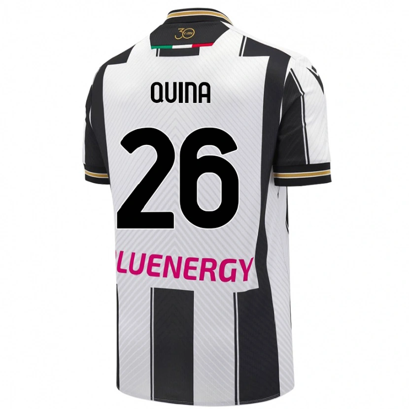 Danxen Heren Domingos Quina #26 Wit Zwart Thuisshirt Thuistenue 2024/25 T-Shirt