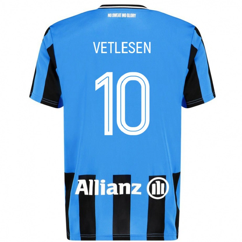 Danxen Heren Hugo Vetlesen #10 Hemelsblauw Zwart Thuisshirt Thuistenue 2024/25 T-Shirt